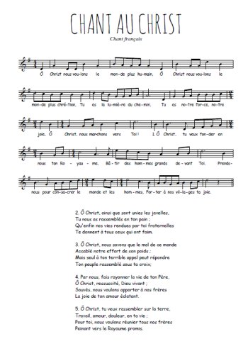 Chant au Christ